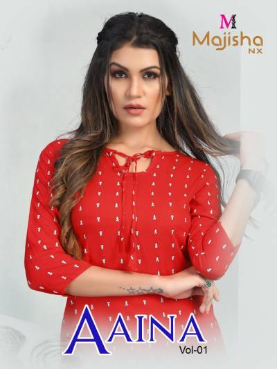 Aaina Vol 1 By Majisha Nx Foil Printed Rayon Stylish Night Wear 